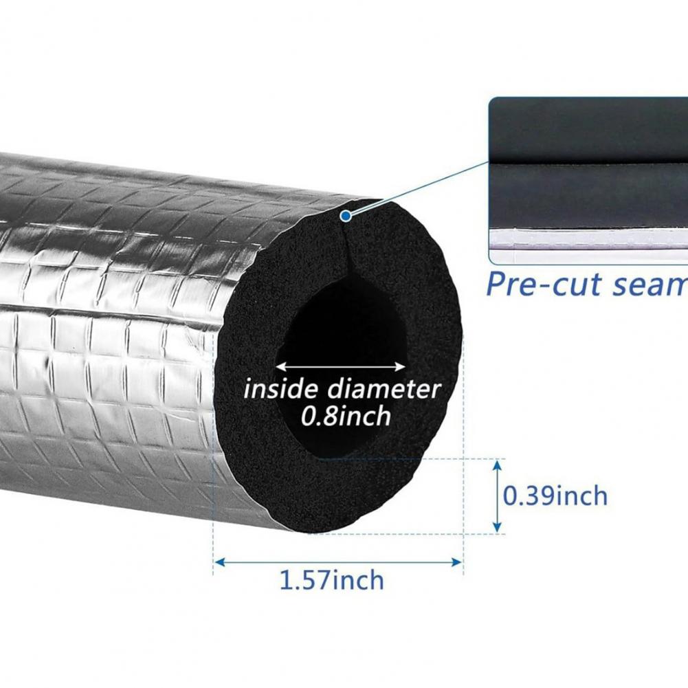 Pipe Insulation Foam - Winter-Rohrschutz 10 Stück Rohrisolierungs-Schaumstoffrohre Selbstklebende Aluminiumfolien-Ummantelung