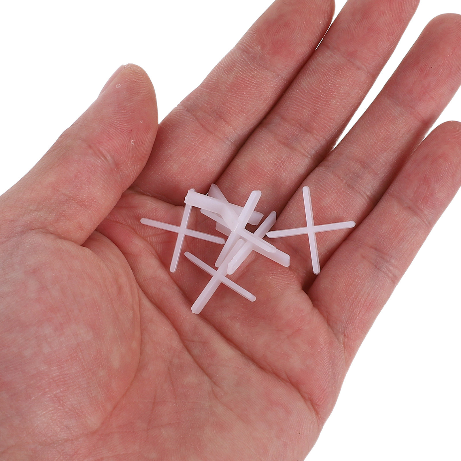Tile Leveling Clip - 500 Stück Fliesen-Nivelliersystem-Clips, Kunststoff-Kreuzabstandhalter für Wand-