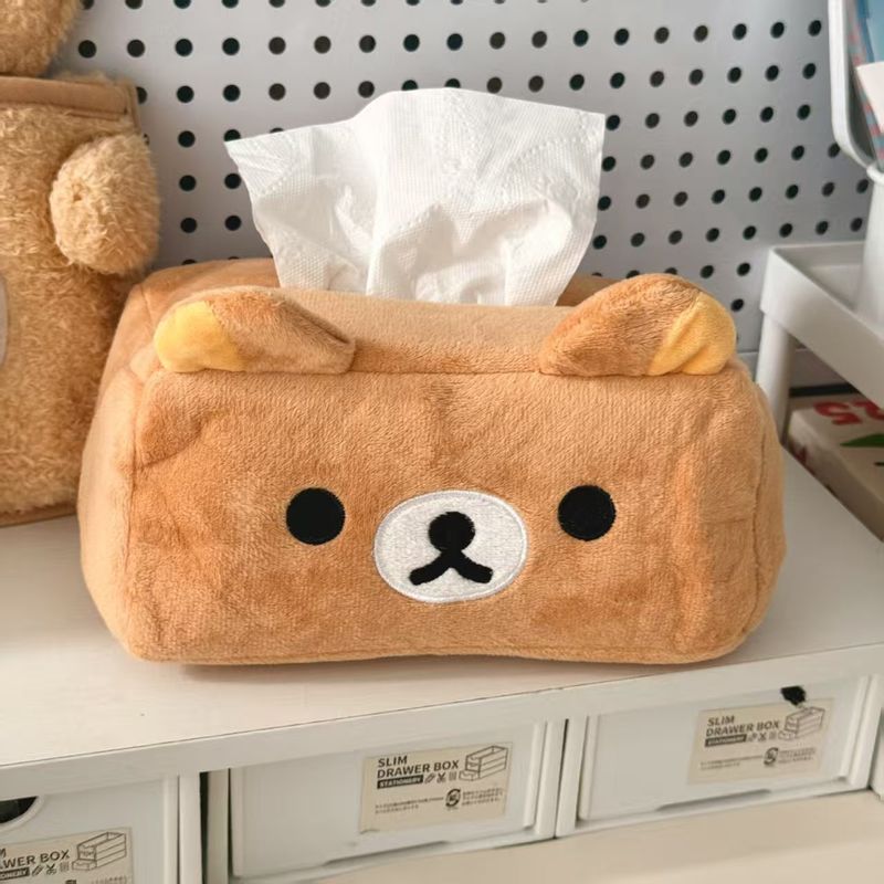 Home Improvement Mall - Niedlicher Cartoon Rilakkuma Bär Plüsch-Taschentuchboxhalter –