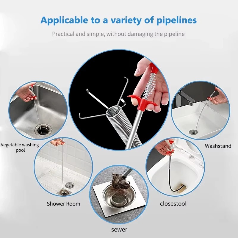 Plumbing Snake Drain - Flexible Feder Schlange Abflussrohr Reiniger Werkzeug