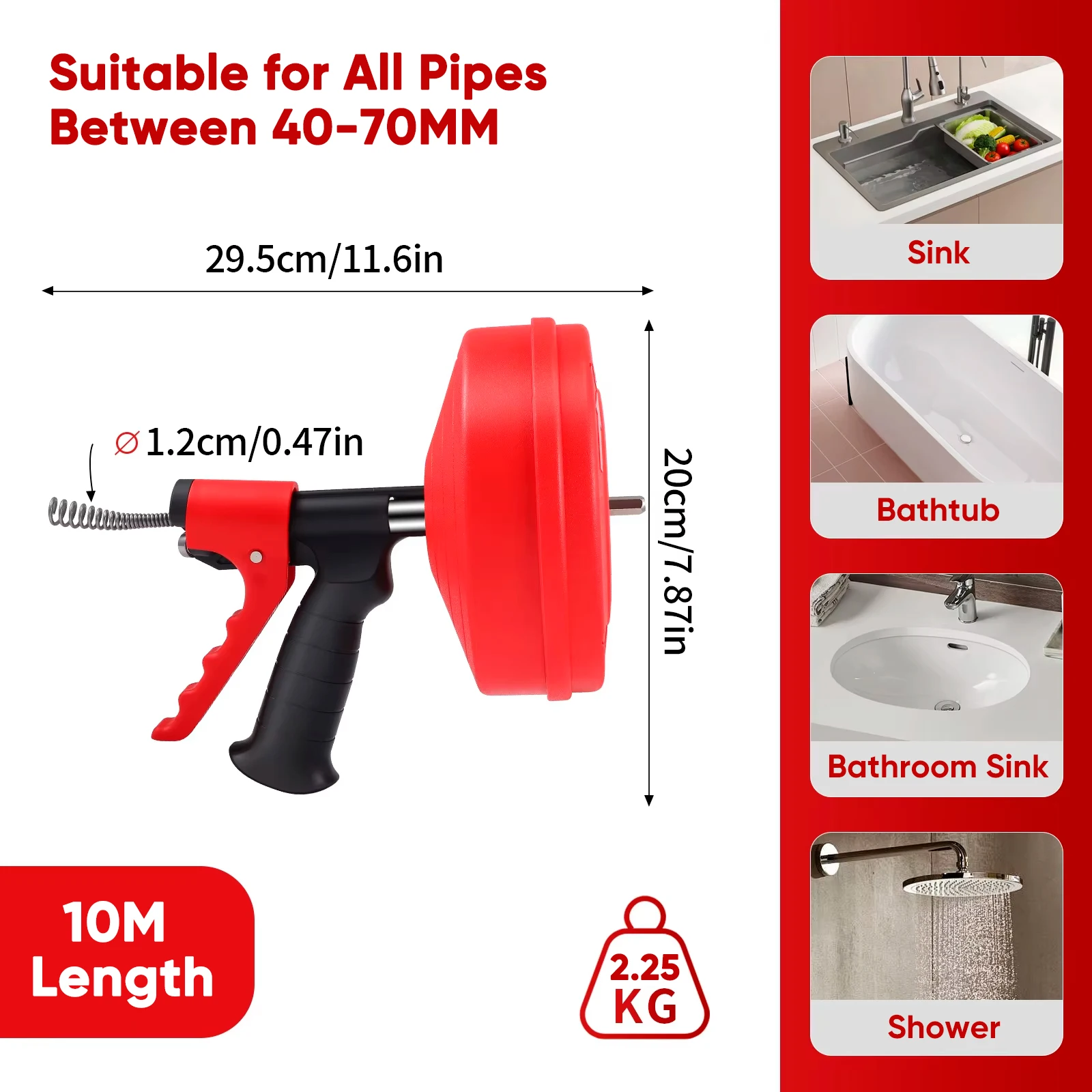 Rohrbagger-Reinigungsspirale,  – Plumbing Snake Drain Bewertung und Preis
